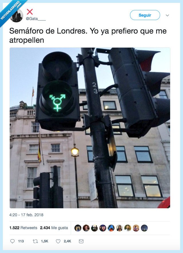 semáforo londres,atropellar