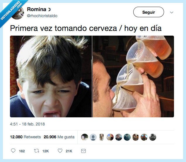 cerveza,primera vez,hoy