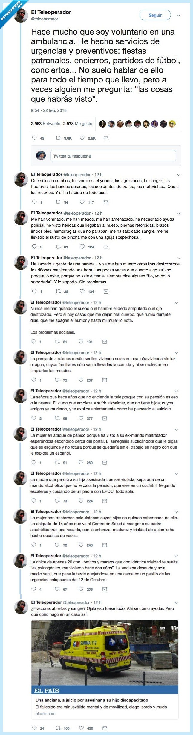 testimonio,volintario,ambulancia