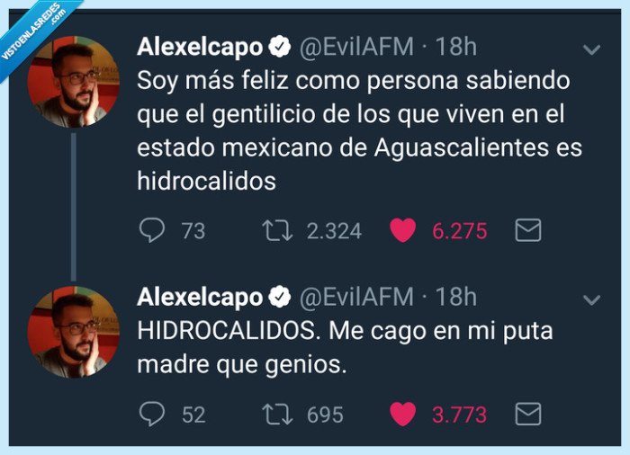 Alexelcapo,Hidrocalidos,datocurioso