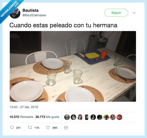 comedero,hermana,pelea