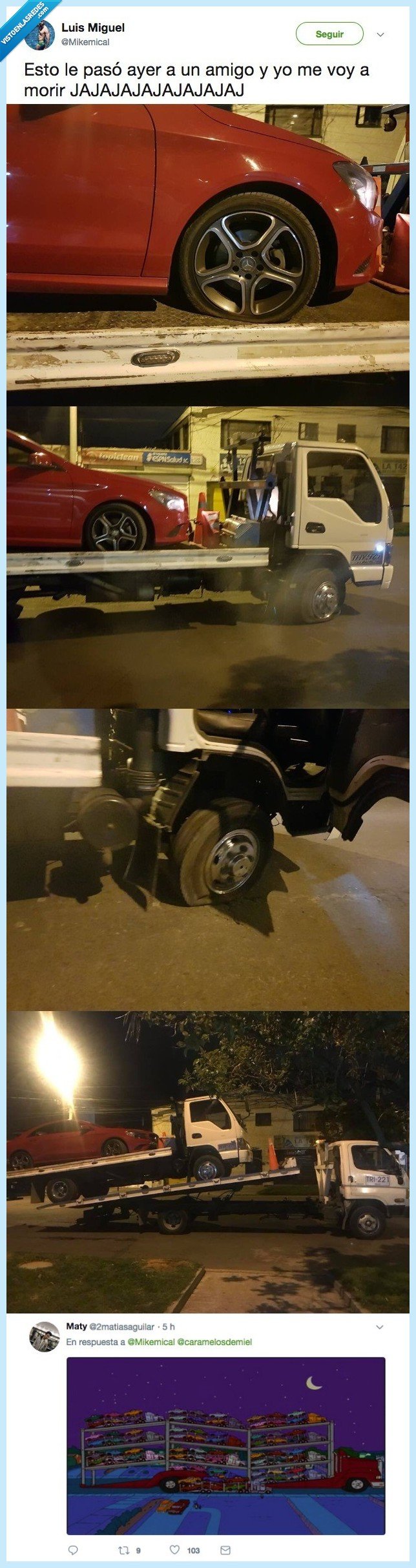 camión,mala suerte,coche