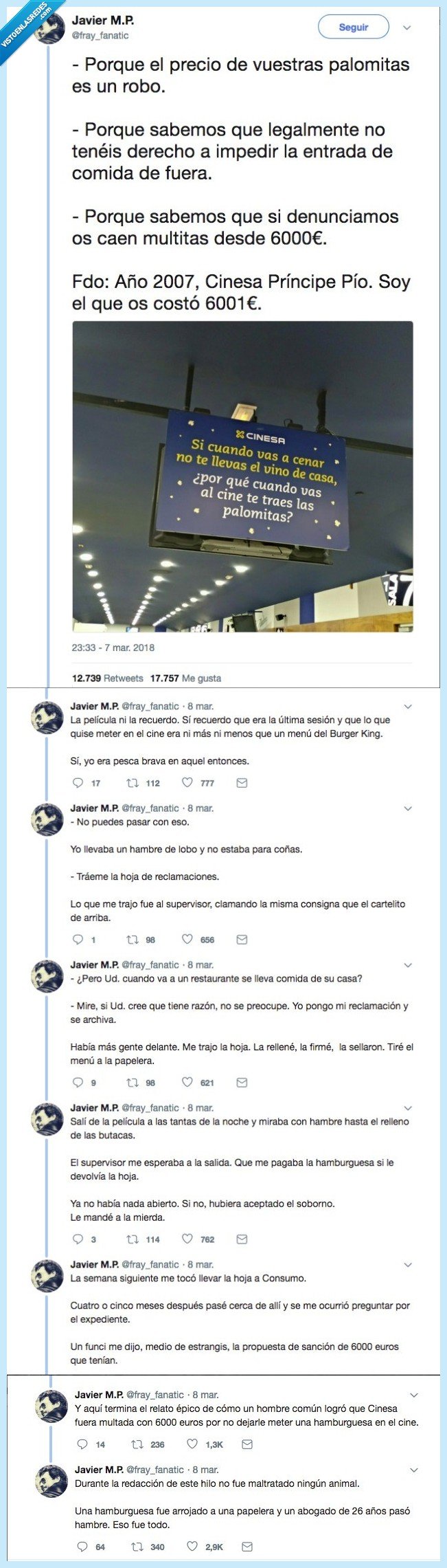 cinesa,precio palomitas