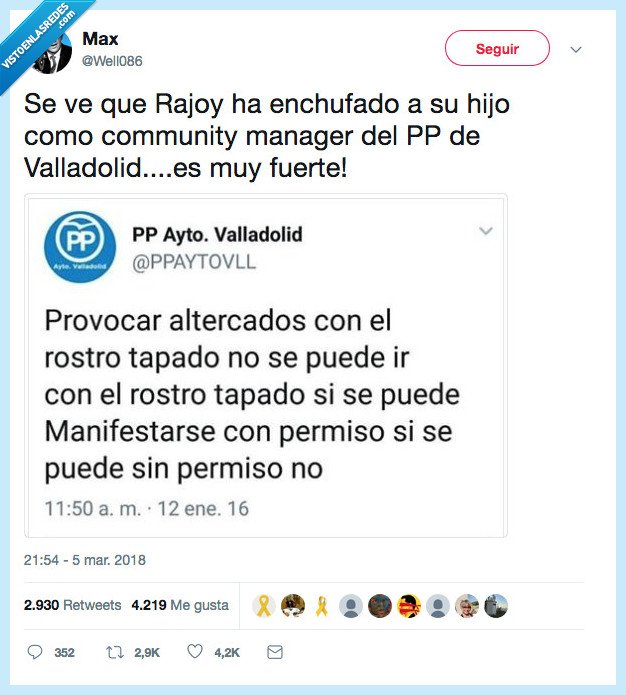 rajoy,enchufe,hijo,community