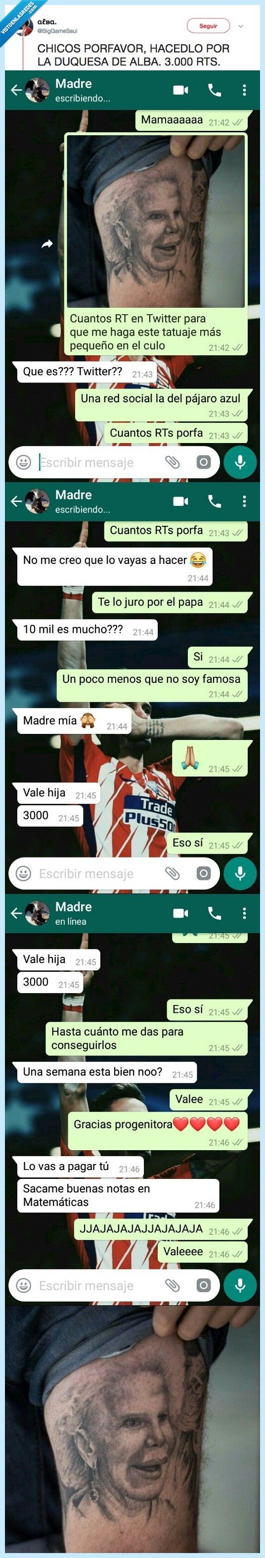 madre,puñado,retweets