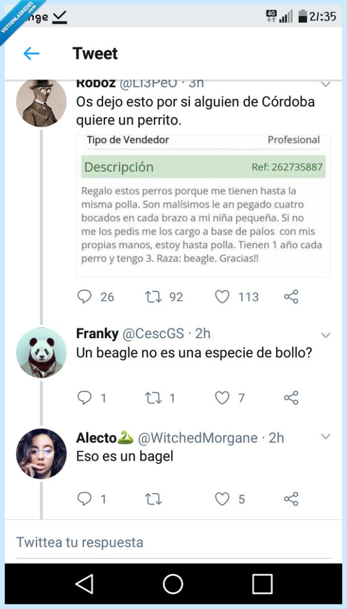 Twitter,beagle,bagel,perros,bollo,fail