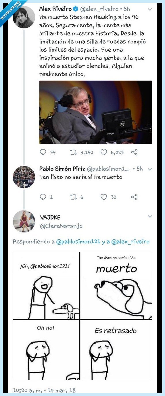 Stephen Hawkings,zasca,retrasado,dep