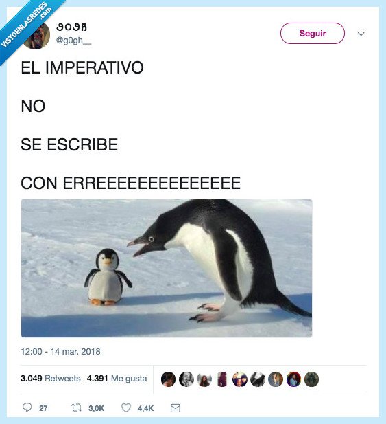 imperativo,escribir,erre