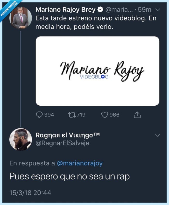 484620 - Su nombre de YouTuber es M.Rajoy, por @@RagnarElSalvaje