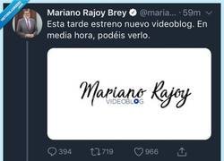 Enlace a Su nombre de YouTuber es M.Rajoy, por @@RagnarElSalvaje