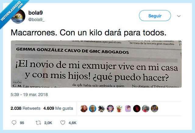 macarrones,solucion,matrimono,ex