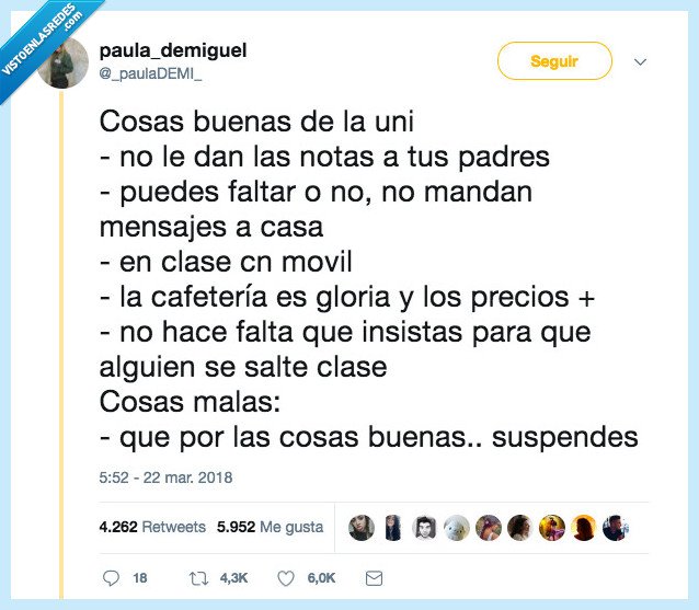 universidad,cosas buenas,tener