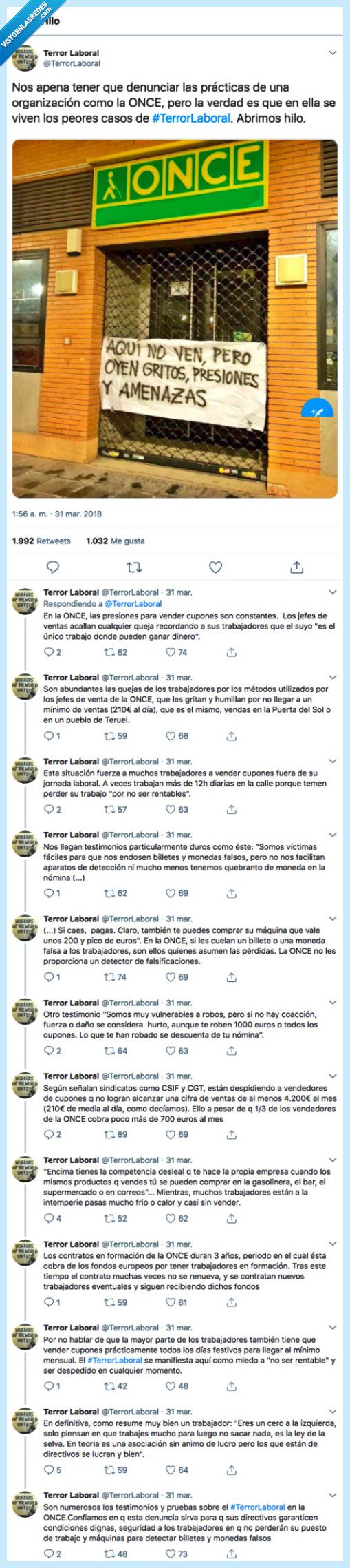terror,laboral,condiciones,once