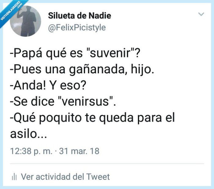 Gañán,papa,pregunta,suvenir