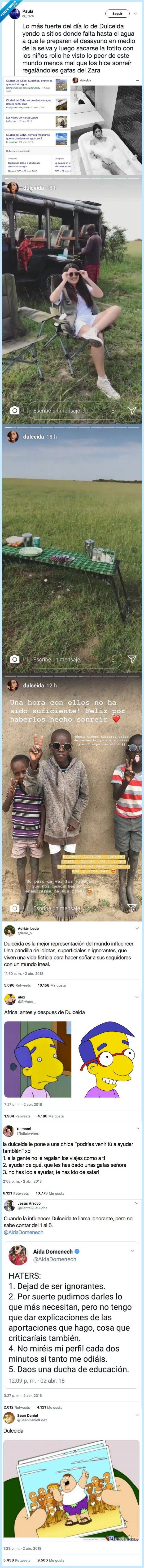 dulceida,lío,echar encima