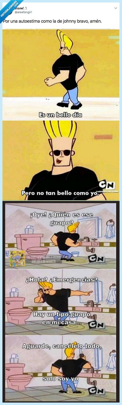 johnny bravo,personaje,autoestima