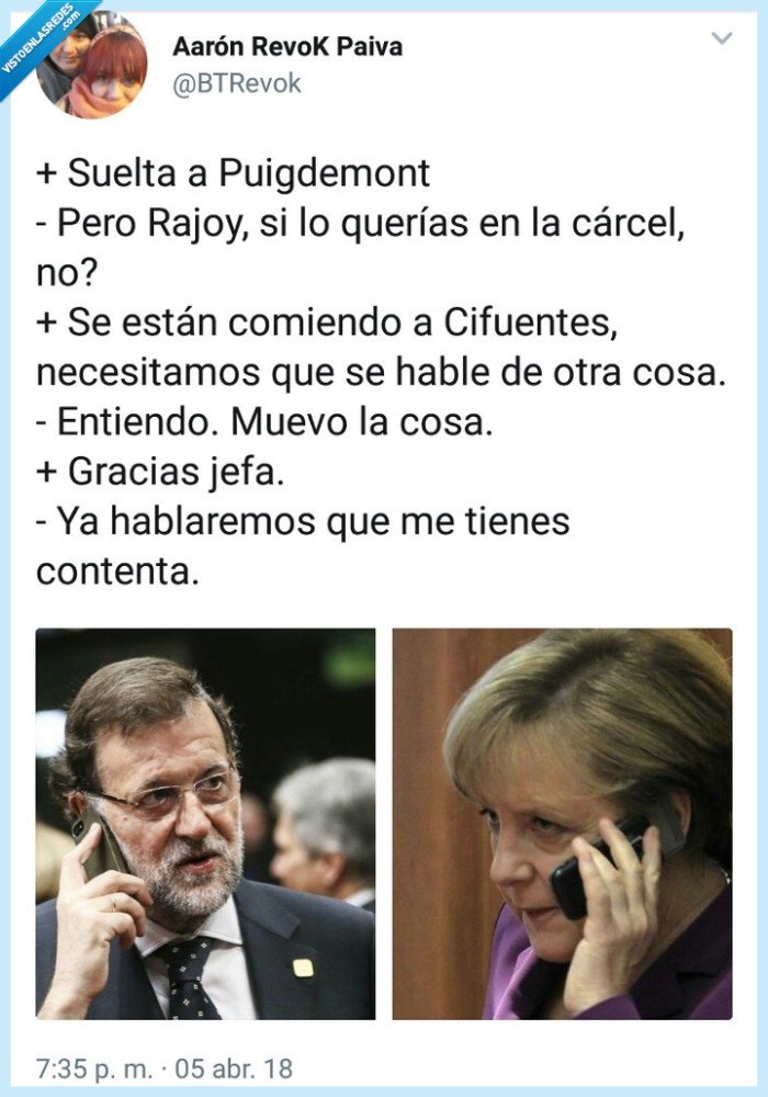 Rajoy,Merkel,Cifuentes,Puigdemont