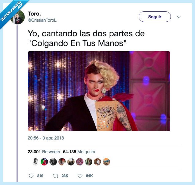 colgado en tus manos,interpretar