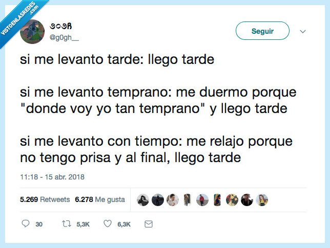 levantar,tarde,temprano,tiempo,prisa