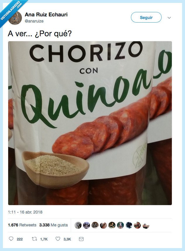 sacrilegio,chorizo,quinoa