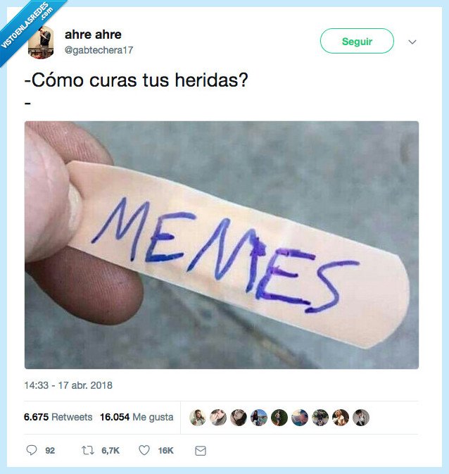tirita,memes,curar,heridas