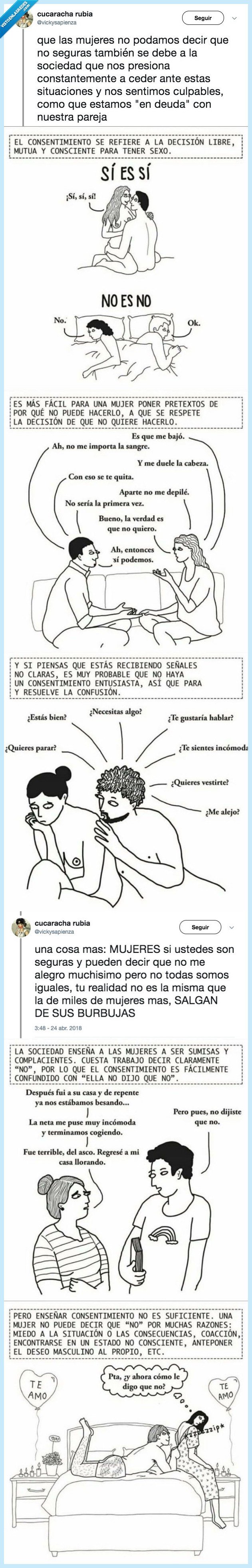 La importancia del consentimiento dentro y fuera de la pareja resumida en imágenes, por @vickysapienza La importancia del consentimiento dentro y fuera de la pareja resumida en imágenes, por @vickysapienza