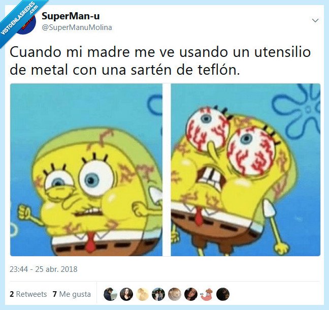 sartén,teflón,madre,metal