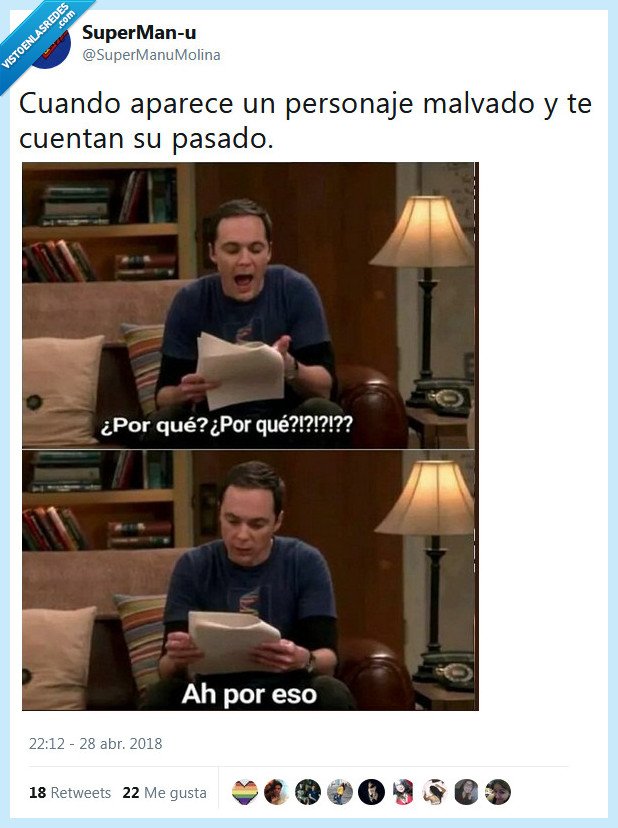 personaje malvado,pasado,the big bang theory