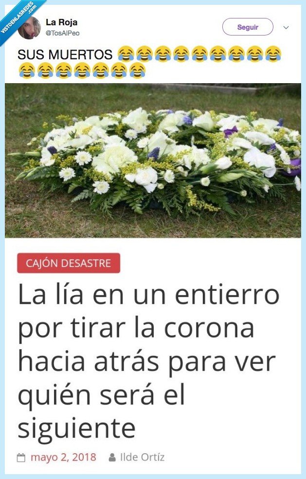 entierro,corona,tirar