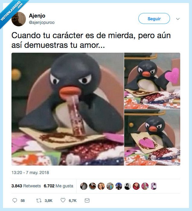 pingu cabreado,animal,espiritual