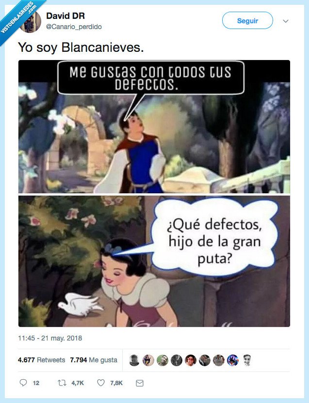 blancanieves,defectos,todos