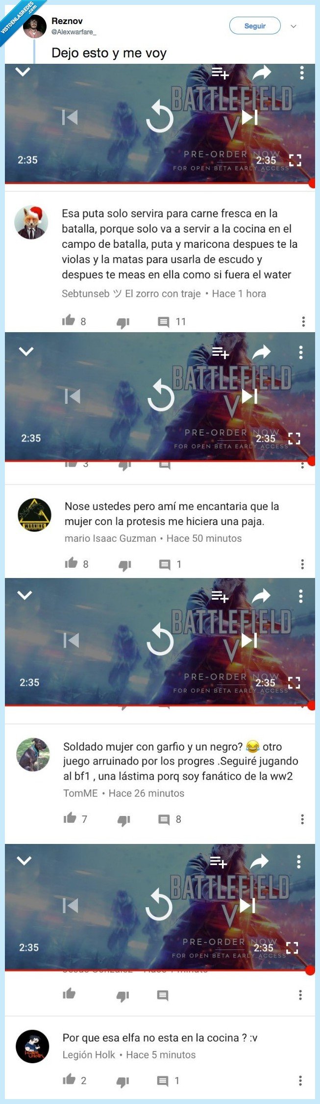 comentarios,traer,battle field