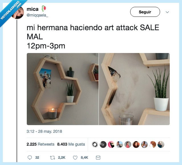 art attack,manitas,estanteria