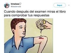 Enlace a Cuando miras las respuestas del examen a lo masoca y duele, vaya si duele, por @desaferrada