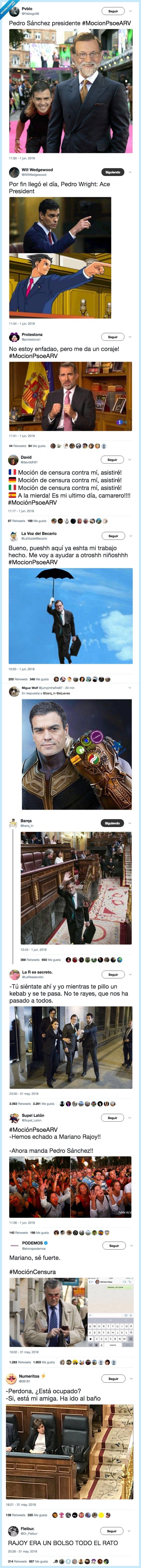 memes,memes de pedro sanchez,memes de mocion de censura,mocion de censura,memes de rajoy,salida de rajoy