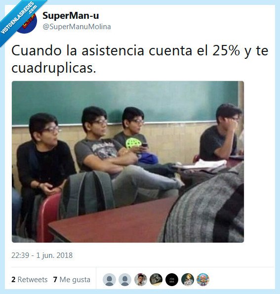 asistencia,clase,25 por ciento