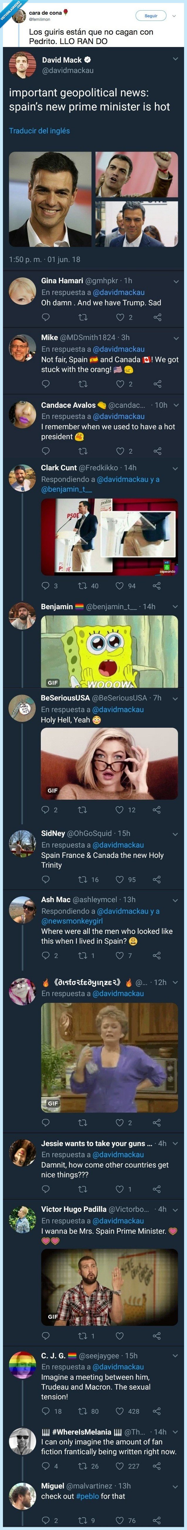 pedro sanchez,presidente guapo,atractivo