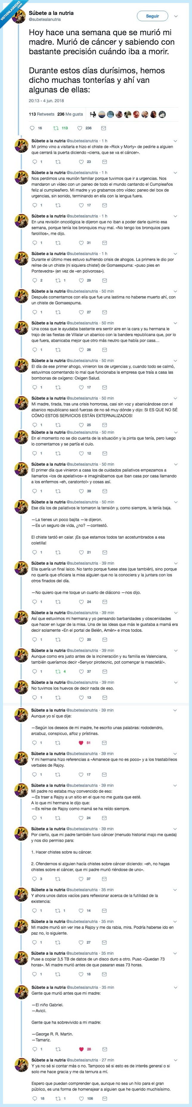 twitter,semana,madre,morir,cáncer