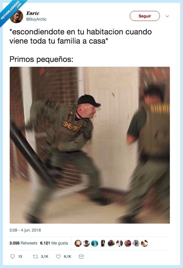 avalancha,habitación,primos,familia