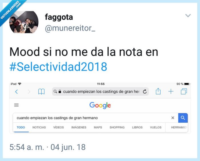 Selectividad2018 GranHermano Google Mood