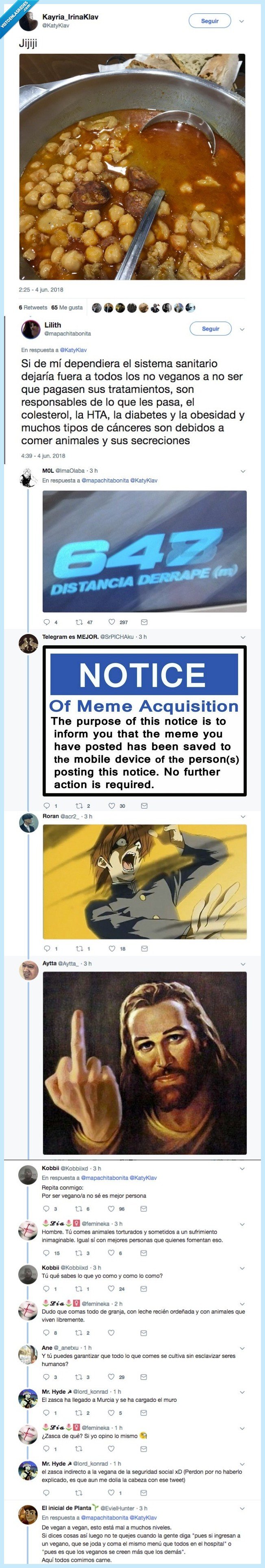 vegano,desafortunado,comentario