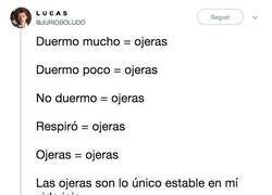 Enlace a Sea como sea las ojeras es lo único que me acompañará siempre, por @JURIOBOLUDO