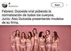 Enlace a Dulceida otra vez en el punto de mira porque por un lado es la reina de la diversidad de cuerpos pero con su ropa NO, por @lildistortion