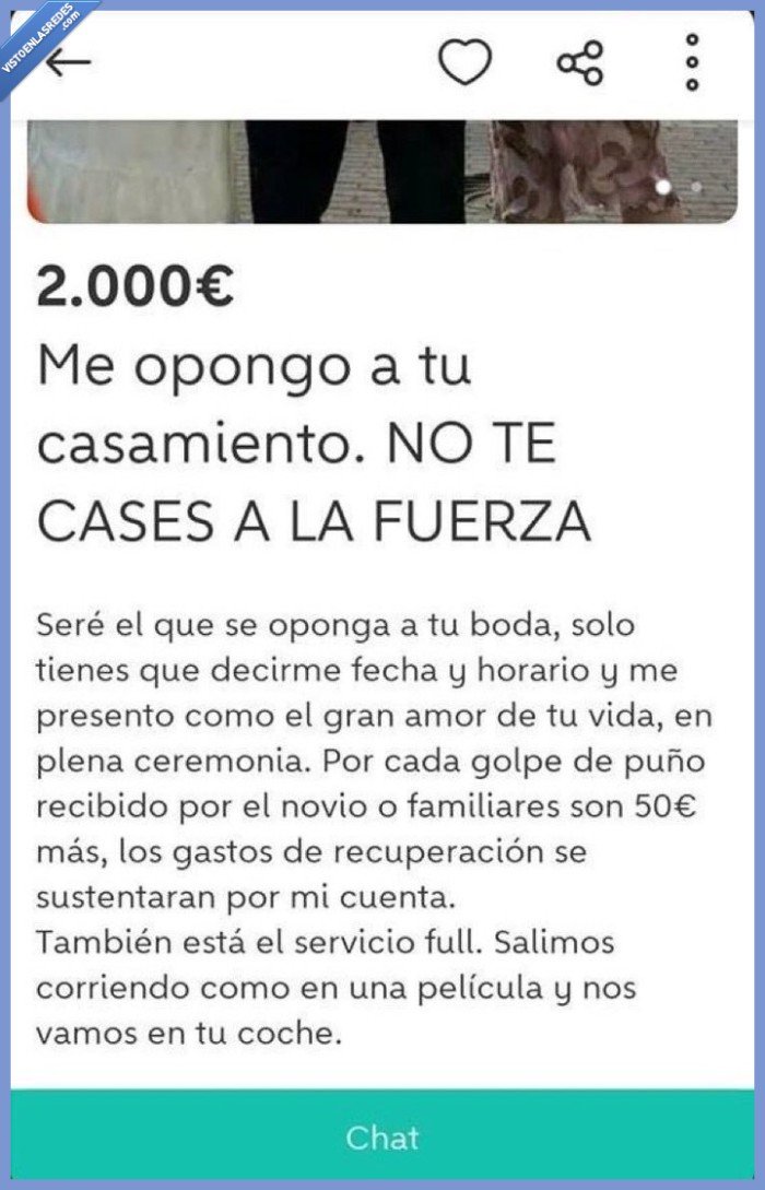 489637 - Estamos ante LA MEJOR OFERTA DE trabajo de wallapop: EL JODE BODAS