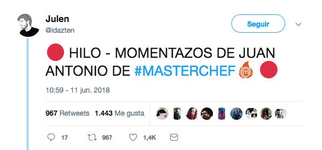 489965 - Juan Antonio de concursante de Master Chef Junior a un señor de Murcia de 60 años, por @idazten