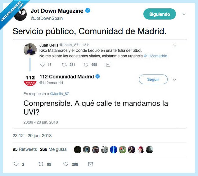 490248 - Y el servicio de Emergencia de la Comunidad de Madrid se ha convertido en los amos de la vida, por @JotDownSpain