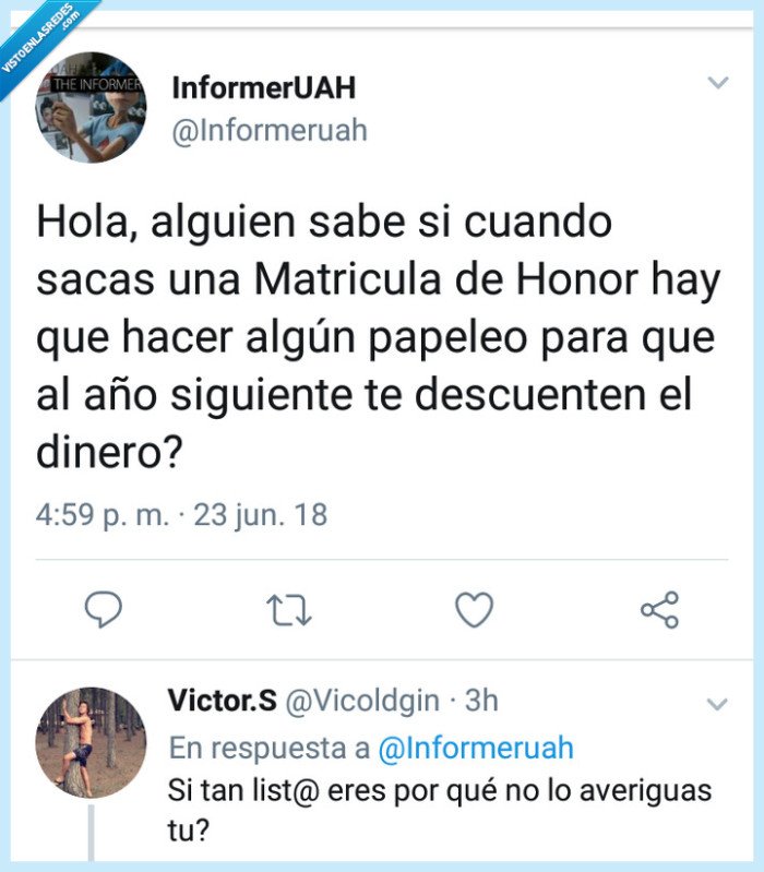 #matriculadehonor #twitter #zasca #listo #UAH