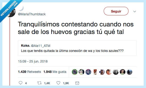 tranquilísima,conexión,tick azul