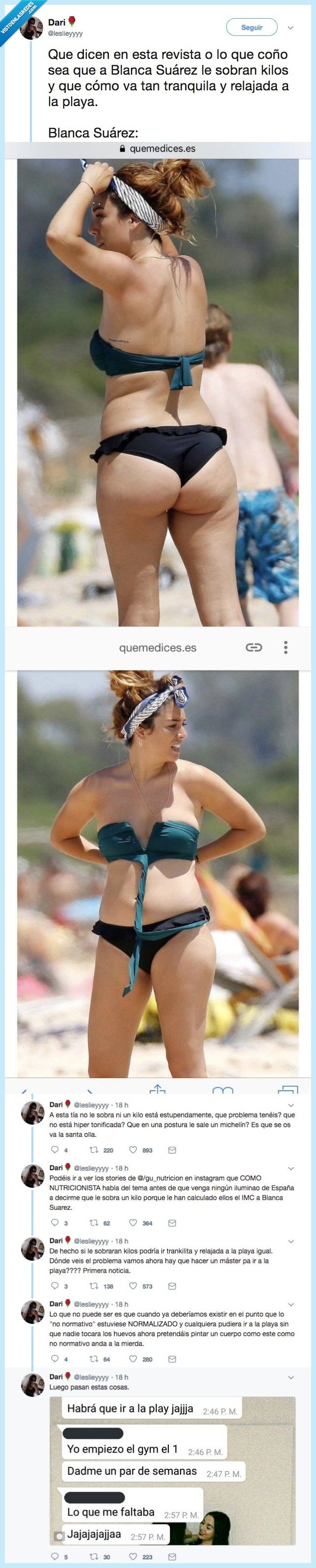 490698 - Están diciendo que a Blanca Suárez le sobran kilos y lo que le falta a la gente son dos hostias, @leslieyyyy