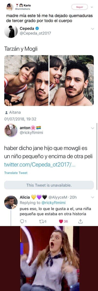 490930 - Cepeda sale escaldadito con esta contestación a un tuit con Aitana